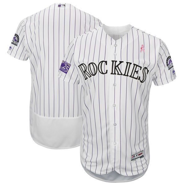 Men Colorado Rockies Blank White Mothers Edition MLB Jerseys->houston astros->MLB Jersey